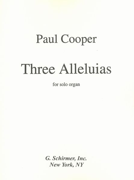 Three Alleluias : For Solo Organ (1993).