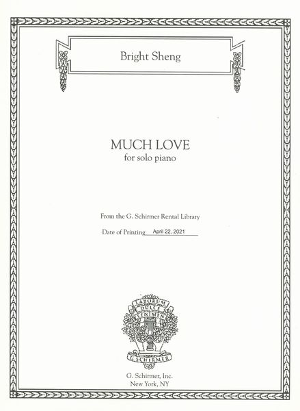 Much Love : For Solo Piano.