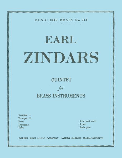 Quintet : For Brass Instruments.