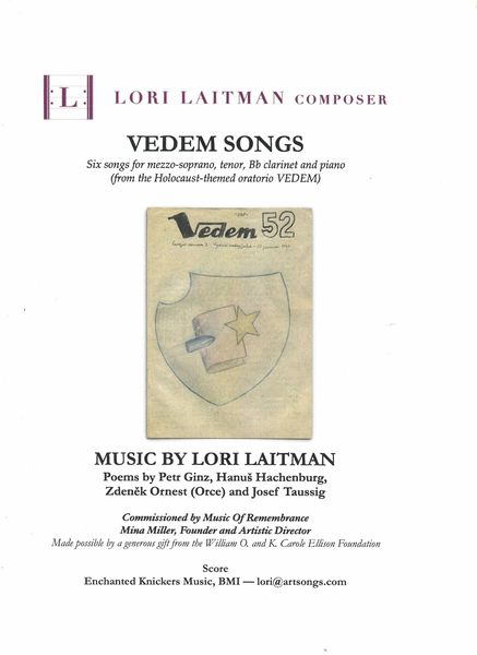 Vedem Songs : Six Songs For Mezzo-Soprano, Tenor, B Flat Clarinet and Piano.