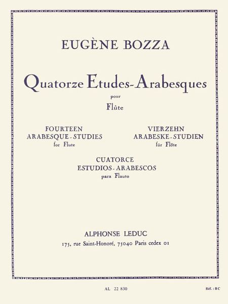 Quatorze Etudes-Arabesques : Pour Flute.