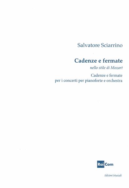 Cadenze E Fermate Nello Stile Di Mozart : Cadenze E Fermate Per I Concerti Per Piano E Orchestra.