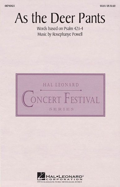 As The Deer Pants : For SSAA and Piano.