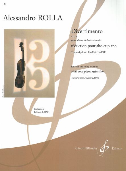 Divertimento, B. I. 330 : Pour Alto et Orchestre A Cordes / Piano reduction by Frédéric Lainé.