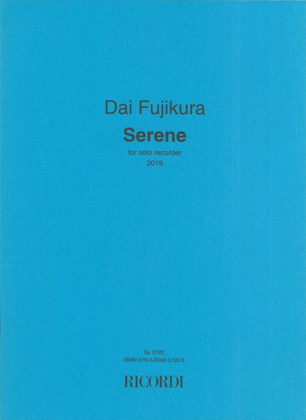 Serene : For Solo Recorder (2019).