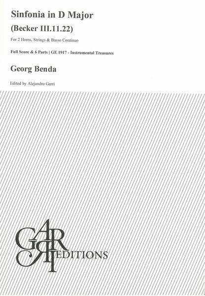 Sinfonia In D Major, Becker III.11.22 : For 2 Horns, Strings and Basso Continuo.