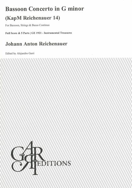 Bassoon Concerto In G Minor, KapM Reichenaur 14 : For Bassoon, Strings and Basso Continuo.