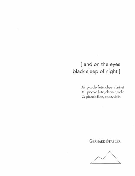 And On The Eyes Black Sleep of Night.