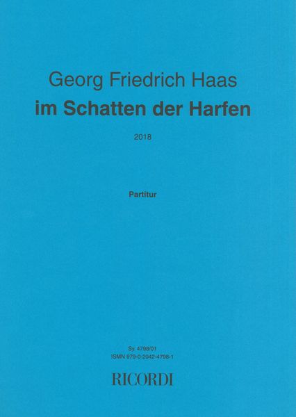 Im Schatten der Harfen : For 2 Harps and Ensemble (2018).