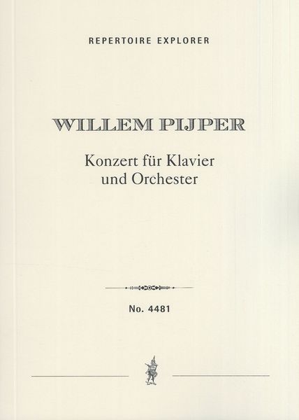 Concerto : For Piano E Orchestra.
