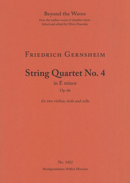 String Quartet No. 4 In E Minor, Op. 66.