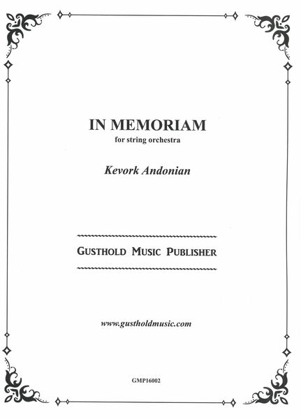In Memoriam : For String Orchestra.