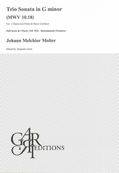 Trio Sonata In G Minor, MWV 10.18 : For 2 Transverse Flutes and Basso Continuo.