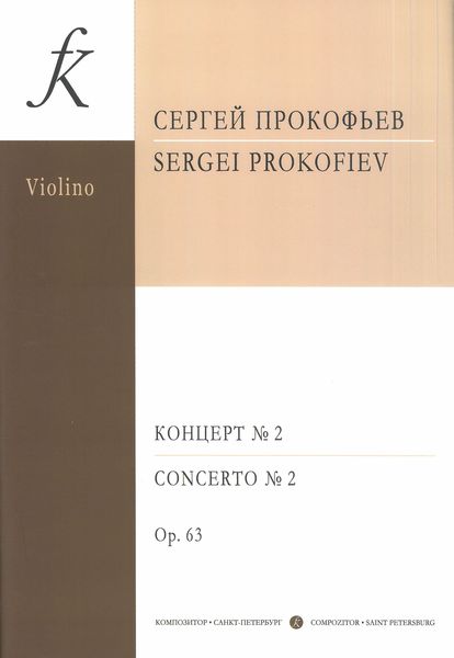 Concerto No. 2, Op. 63 : For Violin and Orchestra / Piano reduction by The Composer.
