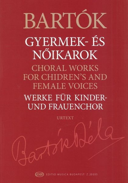 Choral Works For Children's and Female Voices / edited by Miklos Szabo.