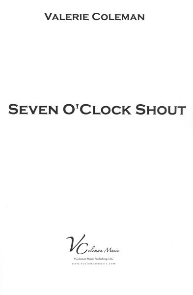 Seven O'Clock Shout : For Orchestra (2020).