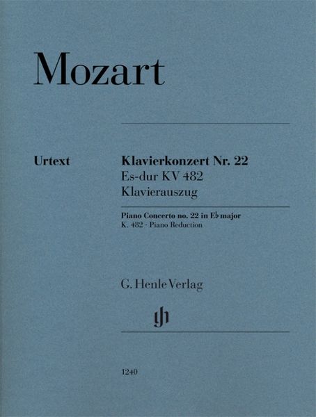 Klavierkonzert Nr. 22 Es-Dur, K 482 : Klavierauszug / edited by Cliff Eisen.