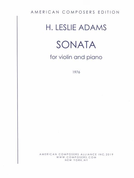 Sonata : For Violin and Piano (1976).