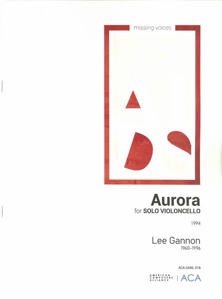 Aurora : For Solo Violoncello (1994).