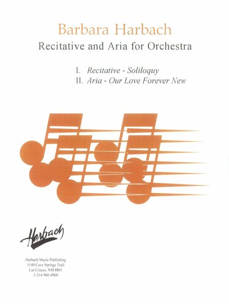 Recitative and Aria : For Orchestra.