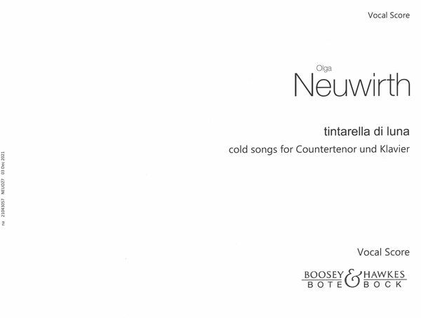 Tintarella Di Luna : Cold Songs For Countertenor and Piano (2005).