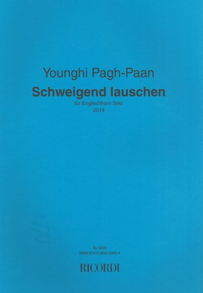 Schweigend Lauschen : Für Englischhorn Solo (2019).