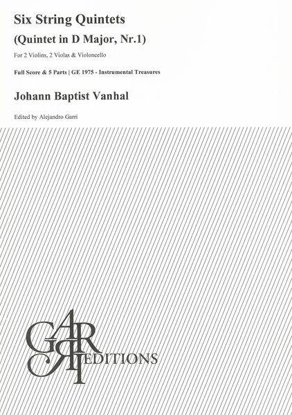 Six String Quintets : Quintet In D Major, Nr. 1 / edited by Alejandro Garri.