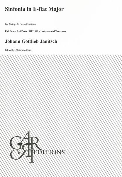 Sinfonia In E Flat Major : For Strings and Basso Continuo / edited by Alejandro Garri.