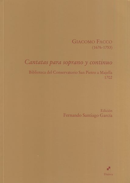 Cantatas Para Soprano Y Continuo / edited by Fernando Santiago García.
