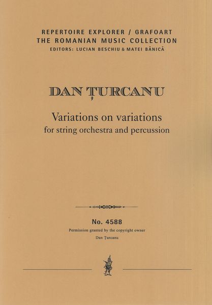 Variations On Variations : For String Orchestra and Percussion (2021).