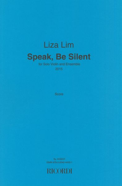 Speak, Be Silent : For Solo Violin and Ensemble (2015).
