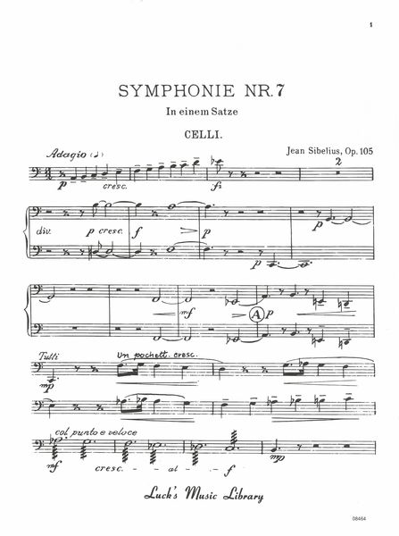 Symphony No. 7. Op. 105 : For Orchestra.