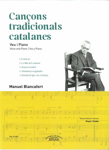 Cançons Tradicionales Catalanes : For Voice and Piano / edited by Miquel Villalba.