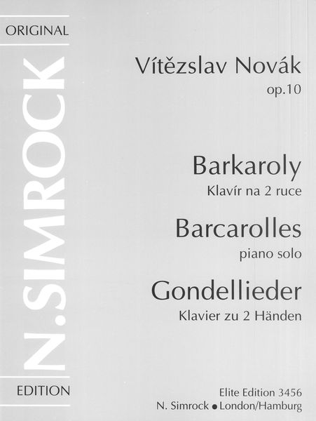Barcarolles, Op. 10 : For Piano Solo.