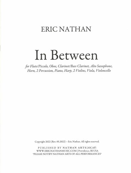 In Between : For Chamber Orchestra.