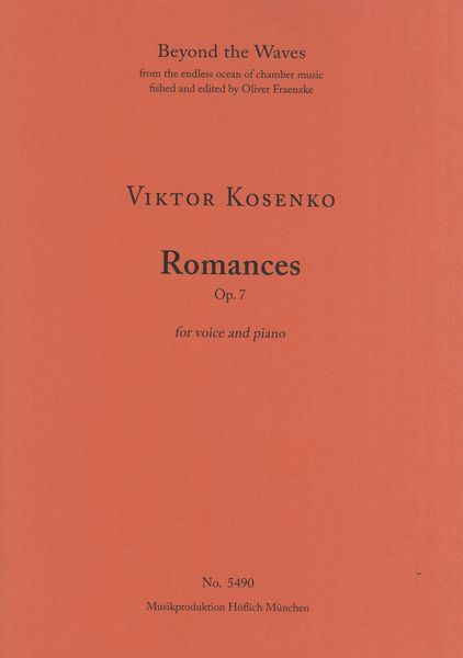 Romances, Op. 7 : For Voice and Piano.