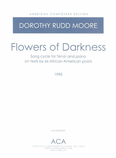 Flowers of Darkness : Song Cycle For Tenor and Piano (1990).