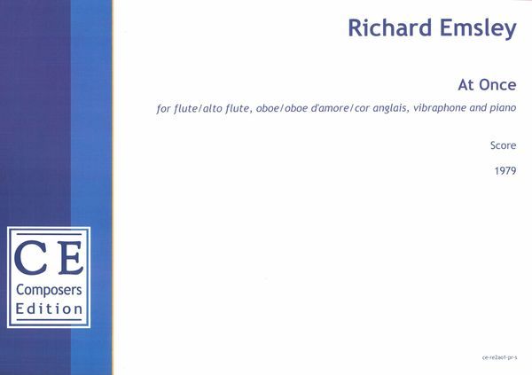 At Once : For Flute/Alto Flute, Oboe/Oboe d'Amore/Cor Anglais, Vibraphone and Piano (1979) [Download