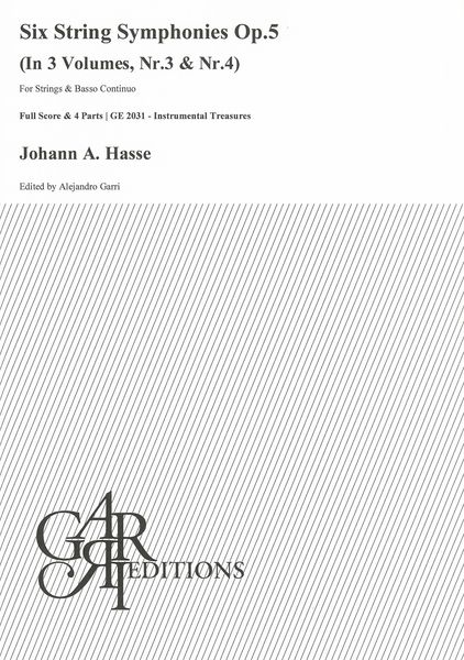 Six String Symphonies, Op. 5, Nos. 3 and 4 : For Strings and Basso Continuo / Ed. Alejandro Garri.