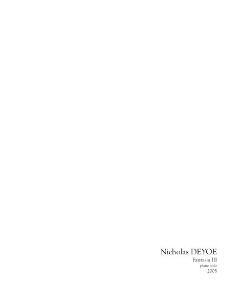 Fantasia III : For Piano Solo (2005) [Download].