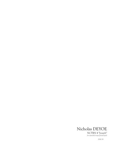 Nctrn 4 (Joseph) : For Extended Range Glockenspiel (2018/19) [Download].