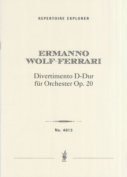 Divertimento D-Dur, Op. 20 : Für Orchester.