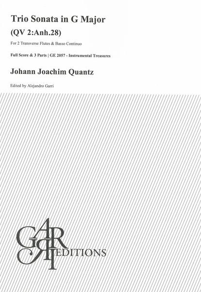 Trio Sonata In G Major, QV 2:Anh.28 : For 2 Transverse Flutes and Basso Continuo.