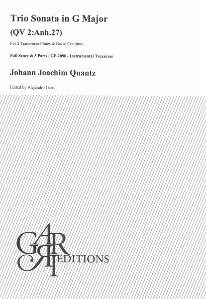 Trio Sonata In G Major, QV 2:Anh.27 : For 2 Transverse Flutes and Basso Continuo.