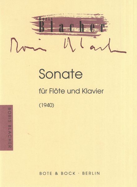 Sonate : Für Flöte und Klavier (1940).
