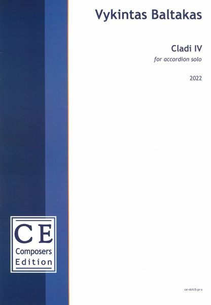 Cladi IV : For Accordion Solo (2022) [Download].