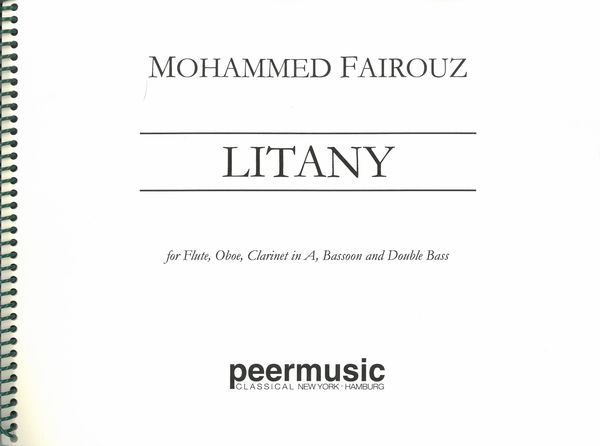 Litany : For Flute, Oboe, Clarinet In A, Bassoon and Double Bass (2007).
