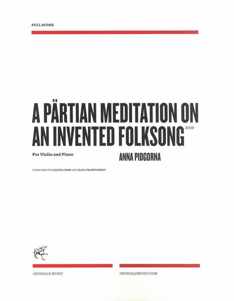 Pärtian Meditation On An Invented Folksong : For Violin and Piano (2019).