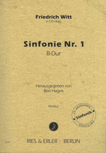 Sinfonie Nr. 1 B-Dur / edited by Bert Hagels.