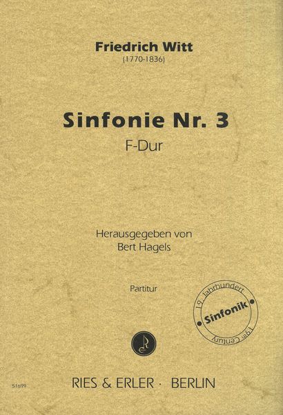 Sinfonie Nr. 3 F-Dur / edited by Bert Hagels.